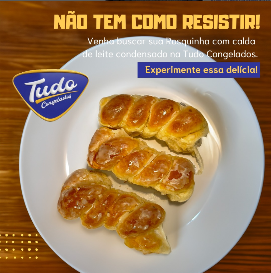 Não tem como resistir! Rosquinha com Calda de Leite Condensado. Venha buscar sua Rosquinha com calda de leite condensado na Tudo Congelados. Uma explosão de sabor que vai encantar seu paladar. Experimente essa delícia!