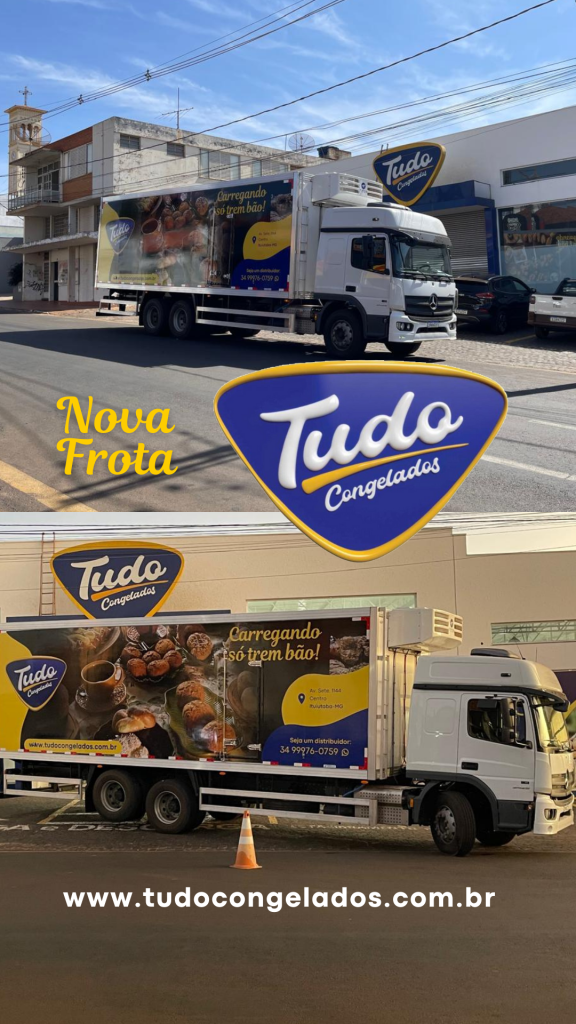 Carregando só Trem Bão. Carregando só Trem Bão! Estamos muito empolgados em compartilhar que a Tudo Congelados acaba de alcançar uma nova etapa!  Com a aquisição de novos veículos para a nossa frota, estamos prontos para levar "Somente Trem Bão" para todos os cantos do Brasil. 🇧🇷❄️ Nosso CEO, Relson Dias, testou a nova frota, ampliando nossa eficiência e capacidade. Esses veículos garantem que nossos produtos cheguem frescos e em perfeitas condições. 🚛💨 Essa conquista é um marco importante, permitindo-nos atender mais clientes em todo o país.  Agradecemos a todos vocês, clientes e parceiros, por acreditarem na Tudo Congelados. Sem seu apoio e confiança, não teríamos chegado até aqui. Essa nova etapa reflete nosso compromisso contínuo em oferecer o melhor. 🙏💙 Estamos prontos para seguir em frente com essa nova frota, continuando a entregar a qualidade "Carregando só Trem Bão" que vocês merecem. Obrigado por fazer parte dessa jornada conosco! 🚚✨