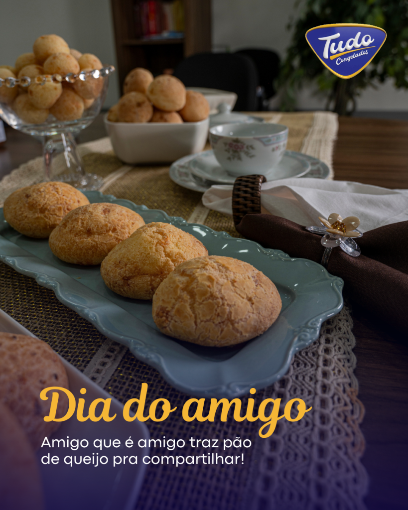 Amigo que é amigo traz pão de queijo pra compartilhar. Amigo que é amigo traz pão de queijo pra compartilhar! 🧀💛 Celebre essa data especial com nossos pães de queijo quentinhos e crocantes por fora, macios por dentro. Perfeito para dividir e celebrar a amizade!