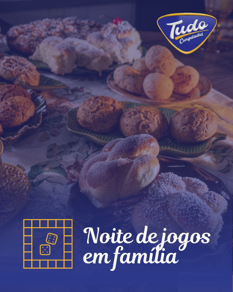 Noite de jogos em família. Que tal aproveitar as férias para uma noite de jogos em família? 🎲🌟 Separe seus jogos de tabuleiro favoritos, reúna todo mundo na sala e prepare-se para muita diversão e risadas! Para deixar esse momento ainda mais especial, não se esqueça dos nossos deliciosos produtos congelados. Assim, você garante uma experiência ainda mais saborosa e não perde nenhum segundo dos melhores momentos!