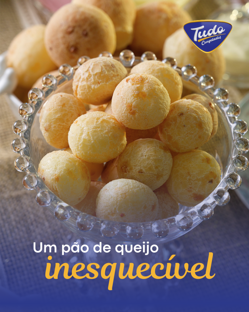 Um pão de queijo inesquecível. O pão de queijo da Tudo Congelados é simplesmente irresistível! Feito com ingredientes selecionados e uma receita especial, cada mordida oferece uma explosão de sabor e textura única. Tá esperando o quê para experimentar?