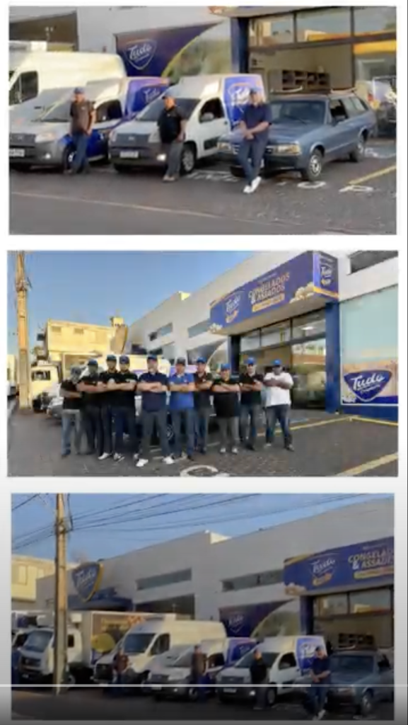 Frota Tudo Congelados. Boas notícias quentinhas da Tudo Congelados! 🚛🎉 É com uma alegria enorme que anunciamos a renovação total da nossa frota de veículos! 🎉🥳 Sim, é isso mesmo: agora contamos com  alguns veículos novinhos em folha e outros repaginados para garantir que os nossos deliciosos produtos cheguem até você com ainda mais eficiência e frescor. Cada detalhe dessa renovação foi pensado com muito carinho para proporcionar uma experiência ainda melhor para você, nosso querido cliente. São caminhões modernos, espaçosos e equipados com o que há de melhor para manter nossos produtos congelados na temperatura ideal e garantir que tudo chegue até você exatamente como saiu da nossa fábrica. Queremos aproveitar este momento para expressar nossa profunda gratidão pelo seu apoio e preferência.  Sem você, nada disso seria possível! 💙🙏 Para celebrarmos juntos, queremos saber:  Aonde você quer o nosso pão de queijo?  Responda nos comentários e nos diga o seu local favorito para receber essa delícia! 🧀✨ Estamos ansiosos para continuar servindo você com o melhor da Tudo Congelados.  Muito obrigado e sempre "Carregando Só Trem Bão"!