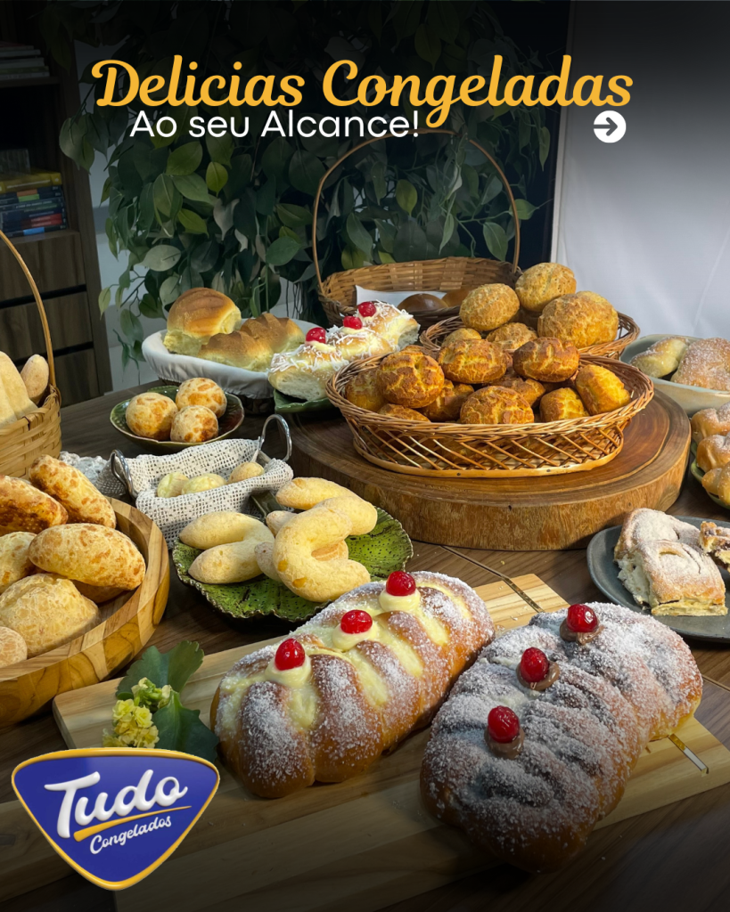 Delícias Congeladas ao Seu Alcance! Delícias Congeladas ao Seu Alcance! 🥐 Na nossa loja da fábrica, você encontra uma variedade incrível de produtos que vão tornar seu dia a dia mais prático e saboroso! Desde pães de queijo crocantes, broas irresistíveis, até nossas famosas roscas.  Tudo feito com a qualidade e o sabor que só a Tudo Congelados pode oferecer! 🛒  Ou faça seu pedido e receba essas delícias no conforto do seu lar.
