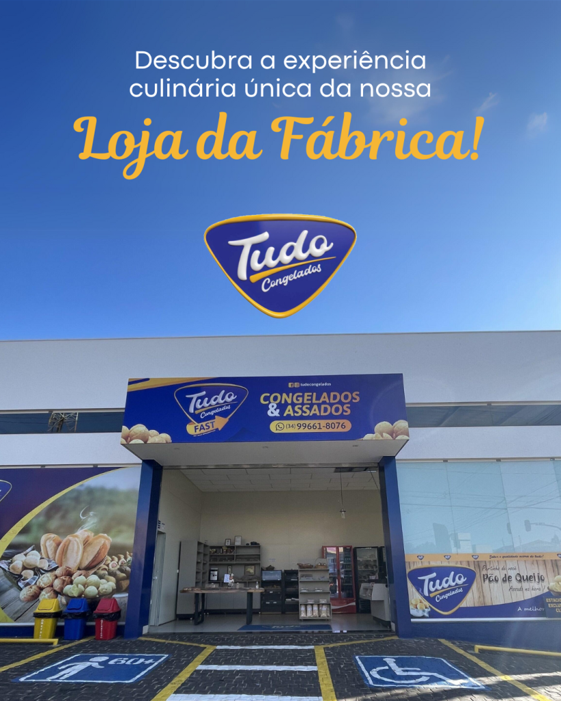 Descubra a experiência culinária única da nossa Loja da Fábrica em Ituiutaba! Descubra a experiência culinária única da nossa Loja da Fábrica em Ituiutaba! 🥐  Aqui, você encontra uma ampla variedade de opções congeladas, prontas para levar para casa e saborear. Desde pães de queijo, roscas e biscoitos, até opções gourmet, tudo preparado com a qualidade que você já conhece. Nosso horário de funcionamento é: De segunda a sábado, das 06h às 19h Domingos e feriados, das 06h às 12h
