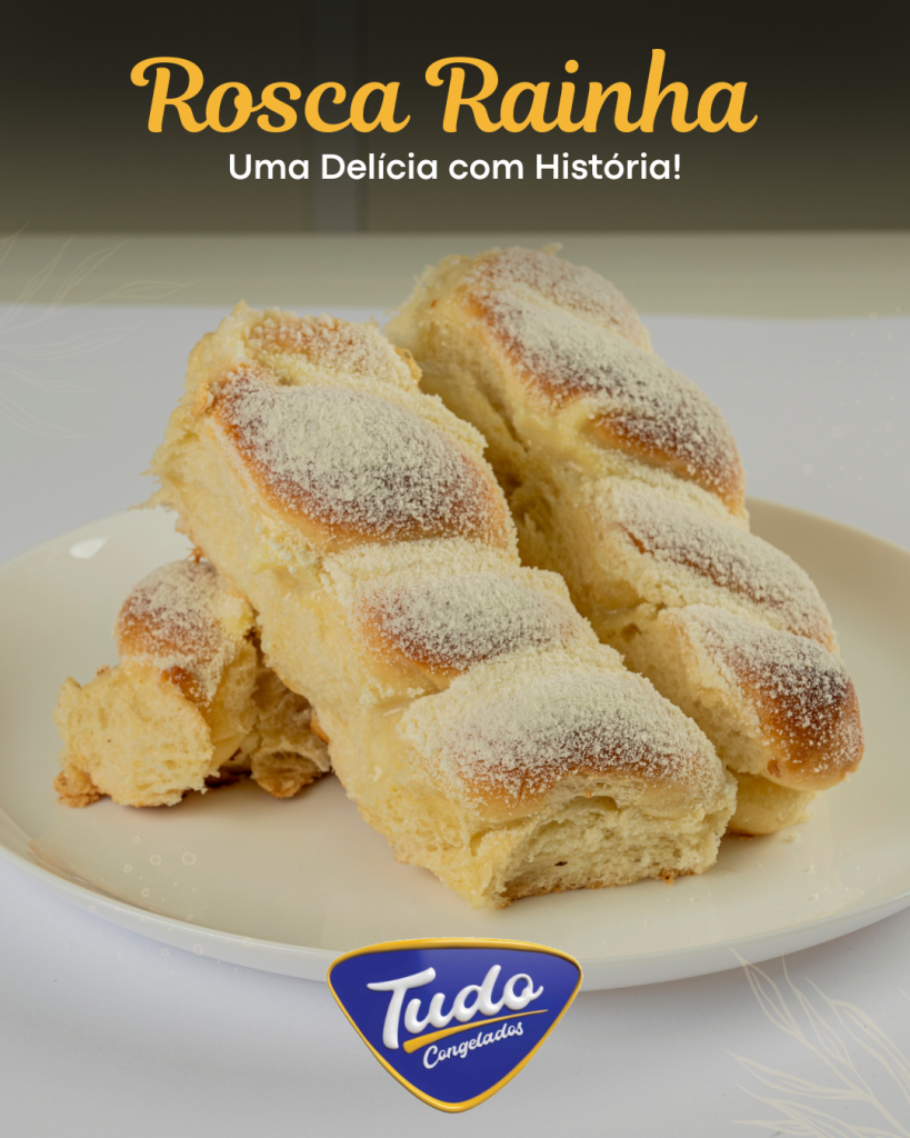 Rosca Rainha: Uma Delícia com História! No século XIX, uma receita simples de rosca conquistou corações em Minas Gerais, especialmente quando o Imperador Dom Pedro II e sua esposa, Dona Tereza Cristina, visitaram a Serra da Piedade em 1881. Entre as muitas quitandas oferecidas, foi uma rosca adoçada com doce de leite e coberta com creme de manteiga que encantou a Imperatriz. Ela ficou tão impressionada com o sabor que o nome da quitanda mudou para "Rosca da Rainha", em sua homenagem. Essa iguaria, com sua origem rica em história e sabor, continua a ser apreciada até hoje, trazendo consigo a tradição e o acolhimento do povo mineiro. 👉 Experimente a autêntica Rosca Rainha da Tudo Congelados e leve para o seu estabelecimento o sabor da realeza!