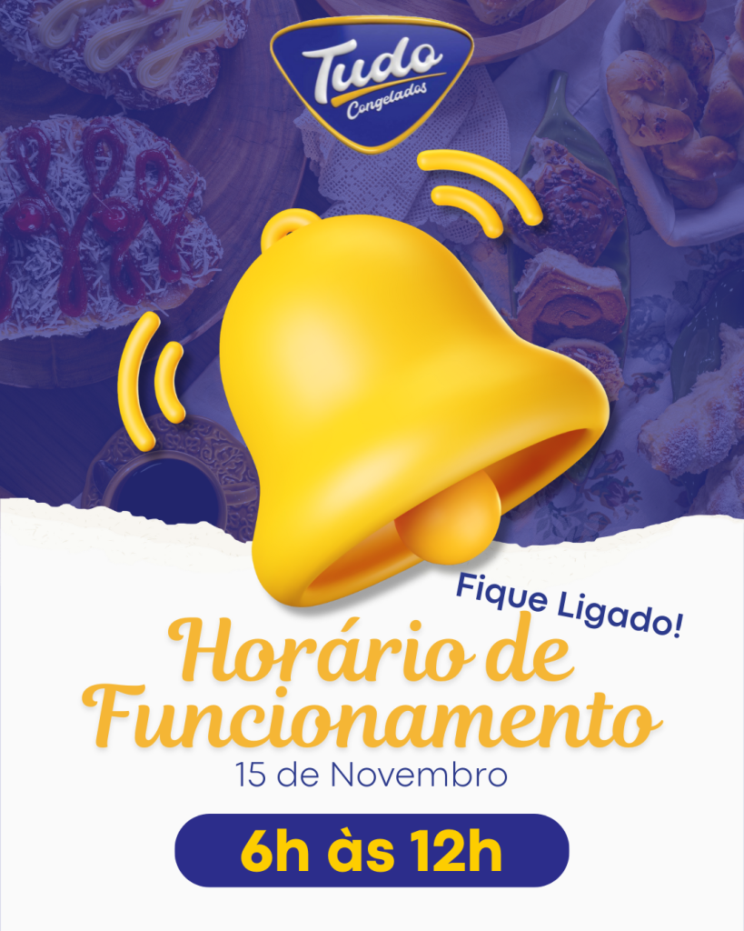 Horário de Funcionamento – Feriado de 15 de Novembro. Vai aproveitar o feriado? A Loja da Tudo Congelados estará funcionando .