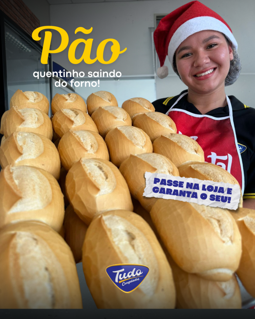 Pão quentinho. Cheiro de pão no ar e aquele sabor irresistível que só a Tudo Congelados oferece. Seu café da manhã merece essa delícia!