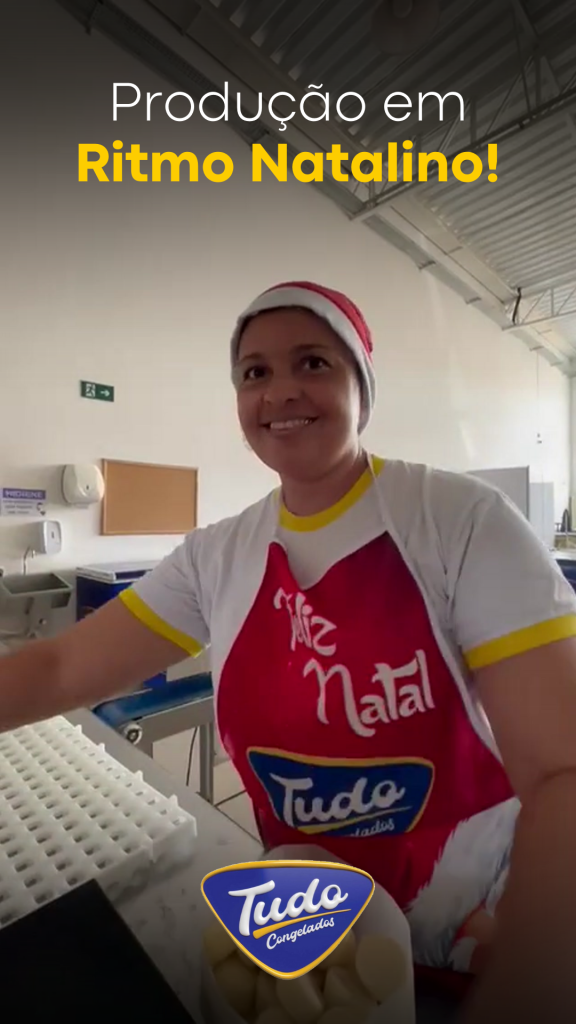 Trabalhando em ritmo natalino. Produção em ritmo natalino! Porque o Natal é mais gostoso com Tudo Congelados!