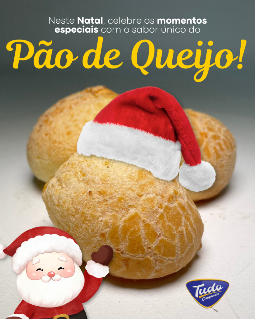 Neste Natal, celebre os momentos especiais com o sabor único do pão de queijo, perfeiro para compartilhar com quem você ama.