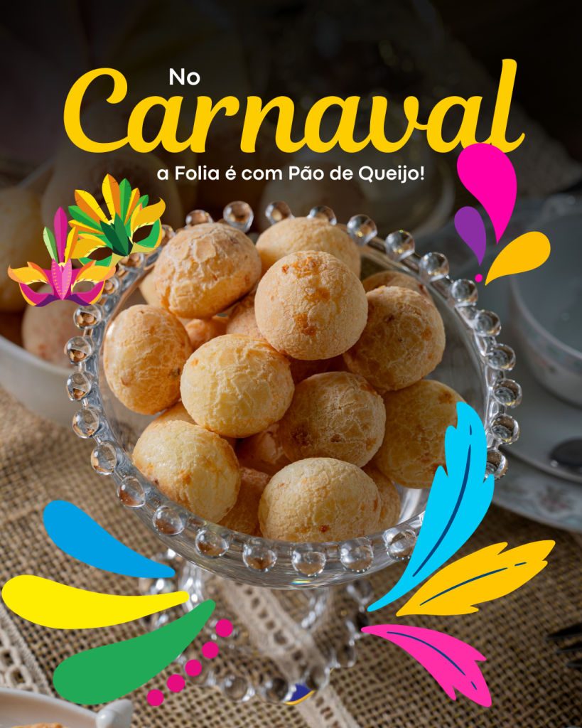 No Carnaval, a Folia é com Pão de Queijo da Tudo Congelados! Seja no bloquinho, na praia ou em casa, o pão de queijo da Tudo Congelados é o companheiro perfeito para curtir o Carnaval com muito sabor!