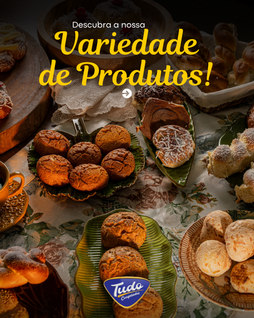 Descubra a Variedade de Produtos da Tudo Congelados! Na Tudo Congelados, você encontra uma variedade de produtos de alta qualidade para sua padaria, supermercado ou lanchonete.