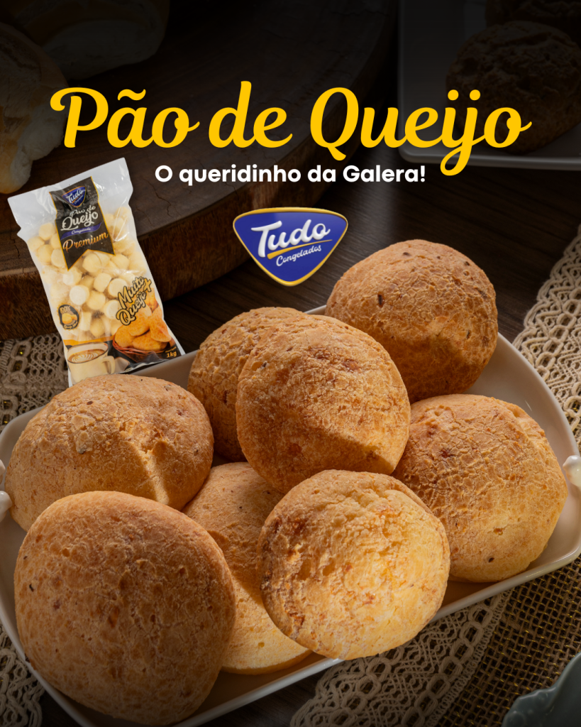 Pão de Queijo. Crocante por fora, macio por dentro e com queijo de verdade! É por isso que o pão de queijo da Tudo Congelados é o queridinho de todo mundo!