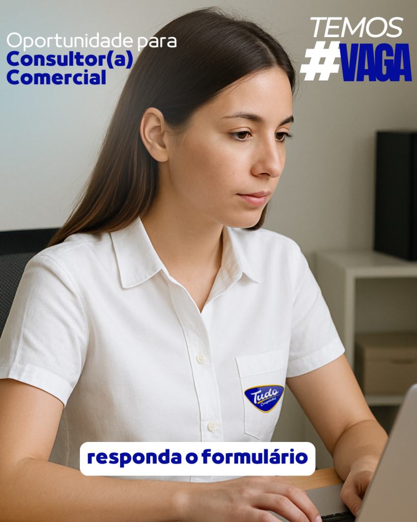 Vaga Consultor Comercial. Já pensou em fazer parte de um time comercial que cresce todos os dias?