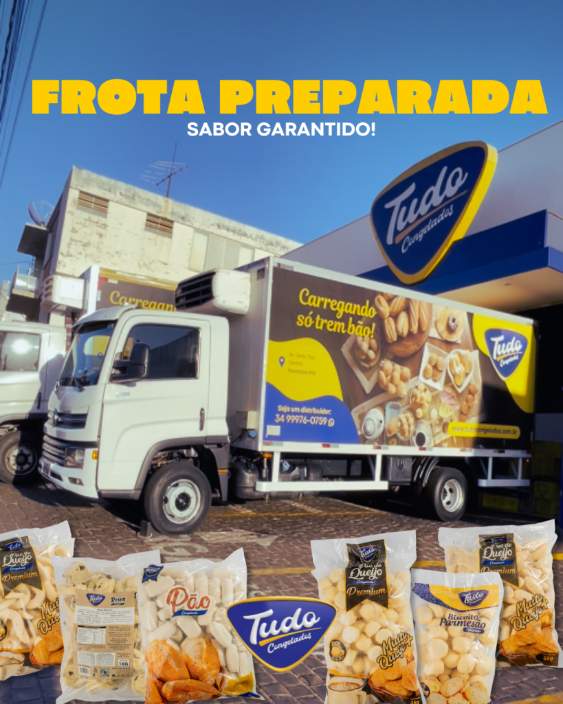 Frota pronta para levar qualidade Frota preparada, sabor garantido! Na Tudo Congelados, nossa logística está sempre pronta para levar praticidade e qualidade até você.
