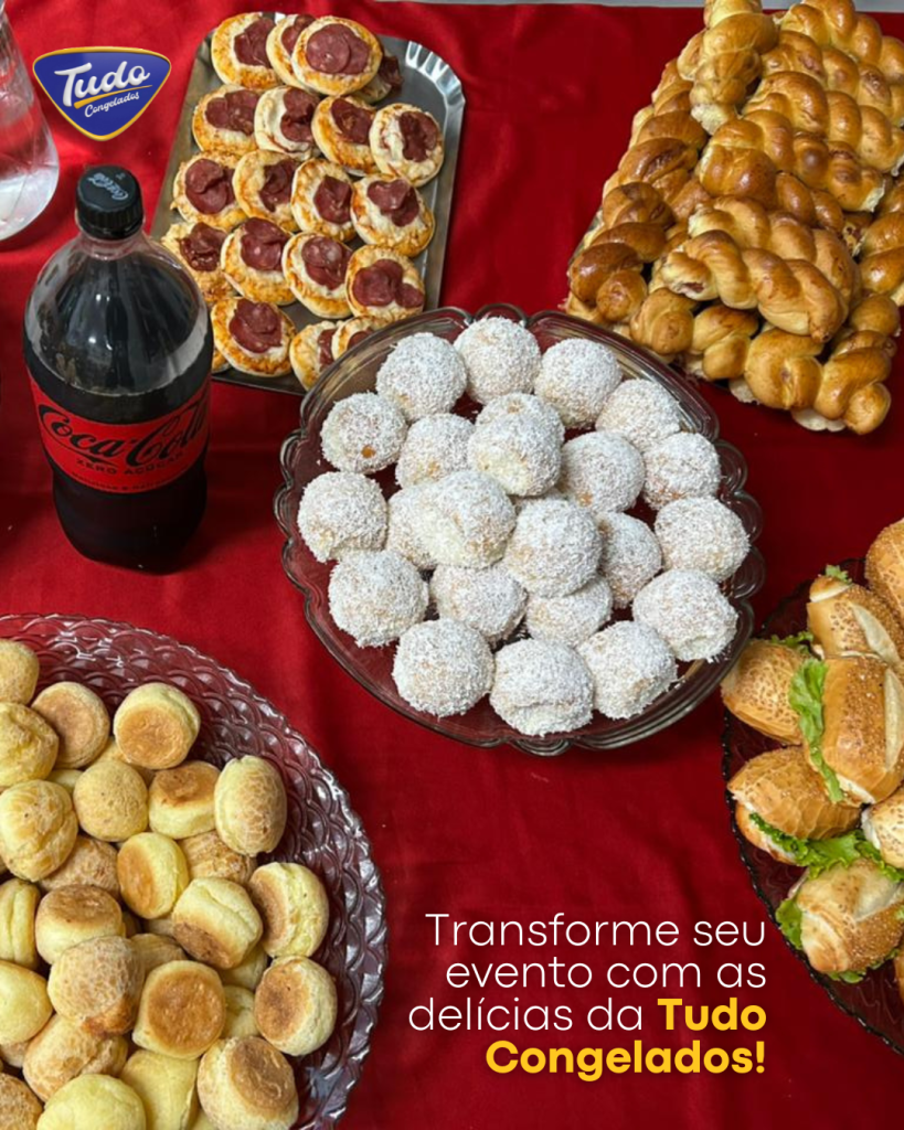 Nossos produtos em seu evento! Fale com a gente e monte sua mesa com os produtos Tudo Congelados! Perfeito pra reuniões, festas, confraternizações e momentos especiais.