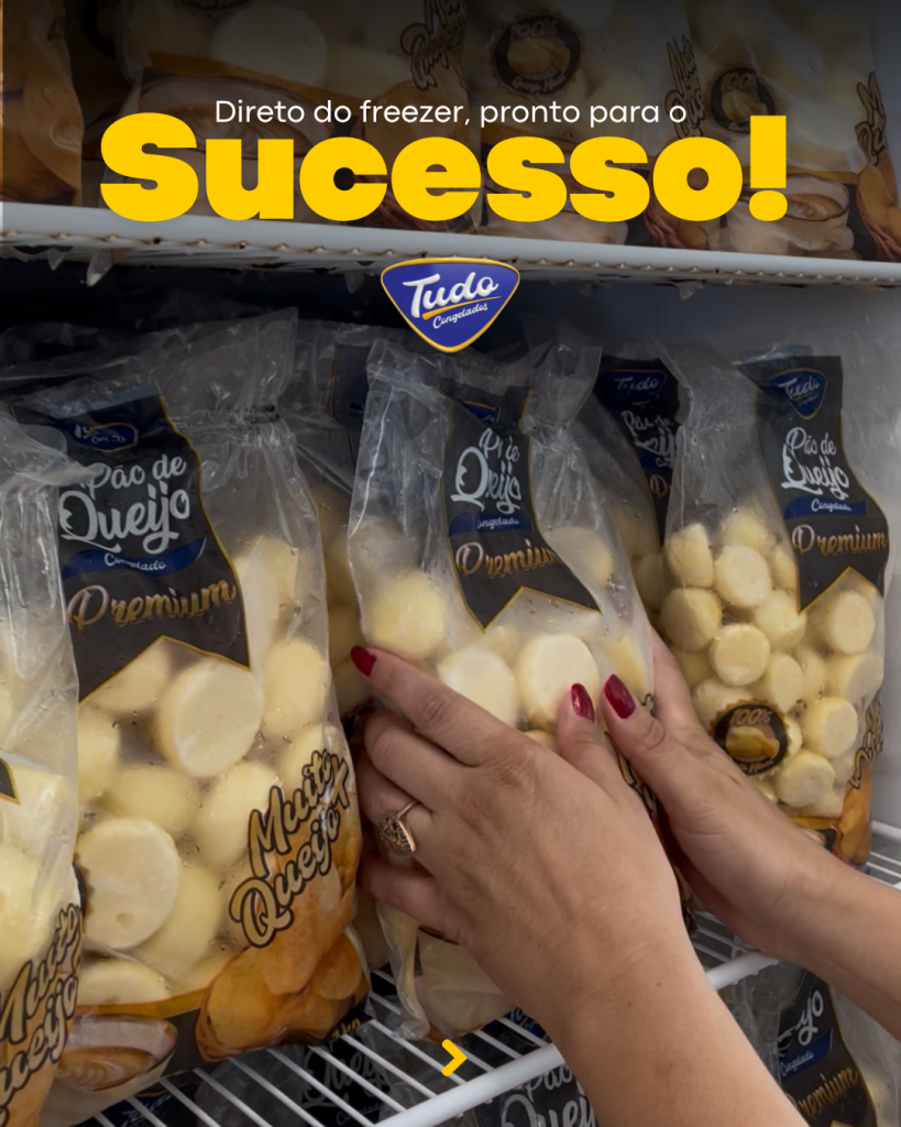 Pão de queijo tudo congelados: Qualidade e praticidade em cada fornada Quer oferecer essa praticidade no seu negócio? Entre em contato e conheça as condições para revenda!