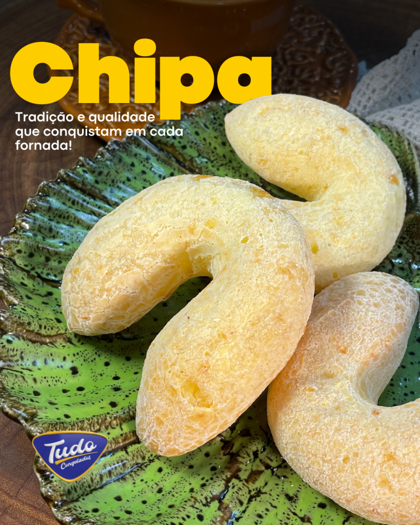 Produto em Destaque: Chipa A Chipa Tudo Congelados é feita com queijo de verdade e aquele toque artesanal que faz toda diferença no sabor.
