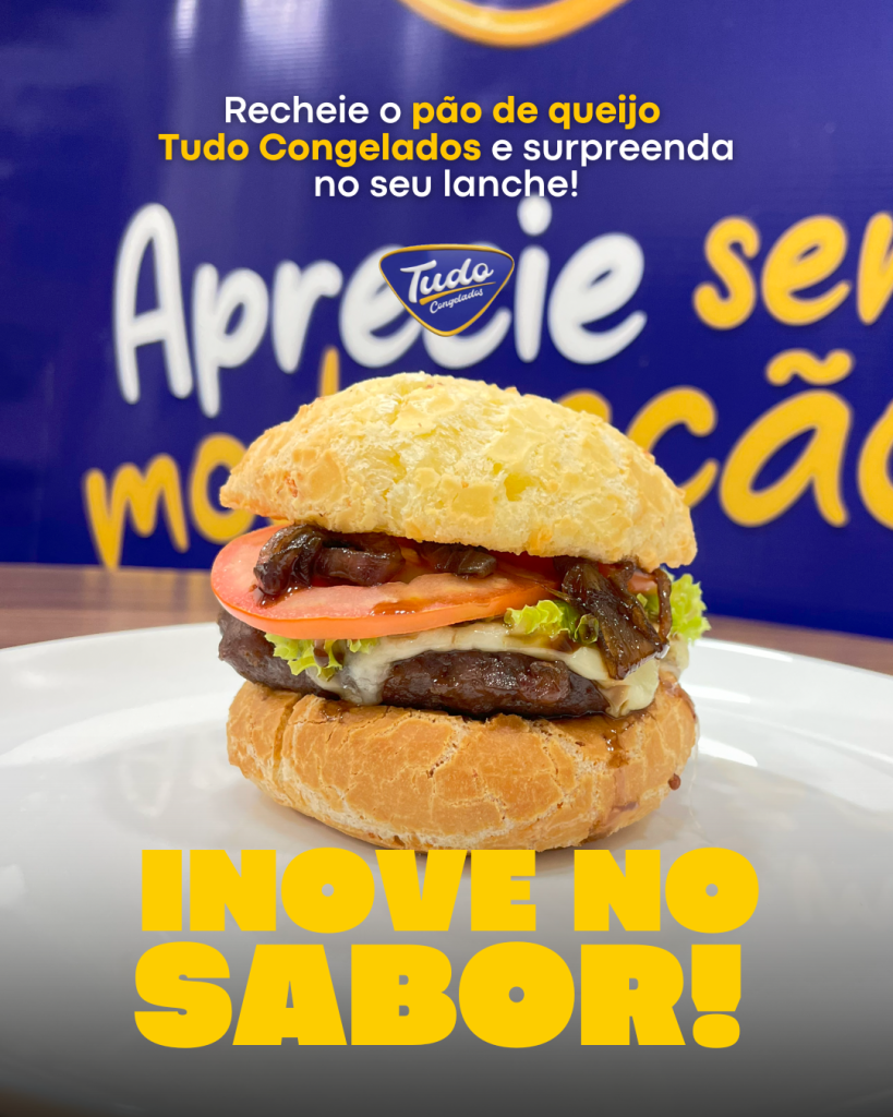 Nosso pão de queijo e várias ideias de recheios para o seu lanche Faça seu pedido e ofereça mais variedade com o pão de queijo da Tudo Congelados!