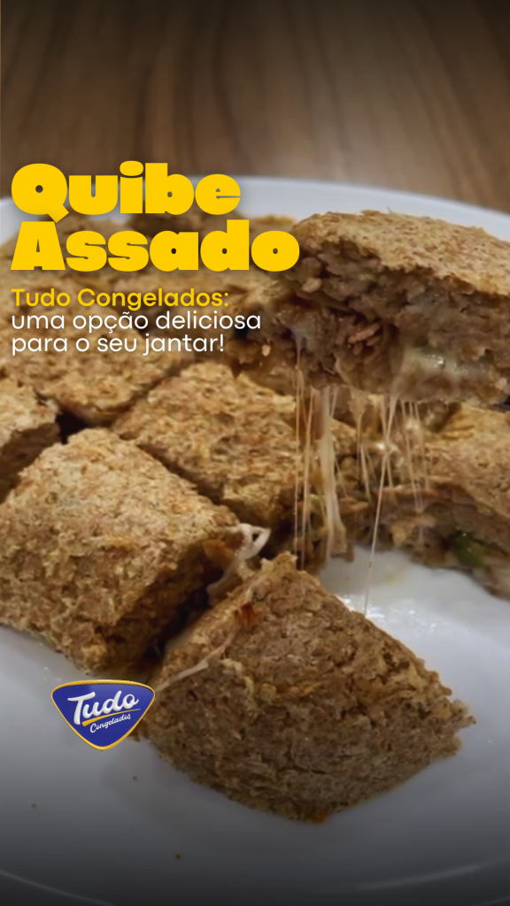 Produtos em Destaque - Quibe assado. O quibe assado da Tudo Congelados é perfeito pra quem busca uma refeição rápida, nutritiva e cheia de sabor.