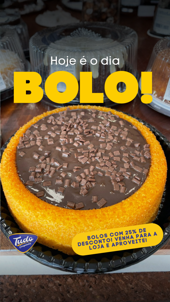 Hoje é dia do Bolo! Hoje é o Dia do Bolo! E a Tudo Congelados celebra essa data do jeito mais gostoso possível: com o nosso Festival do Bolo!