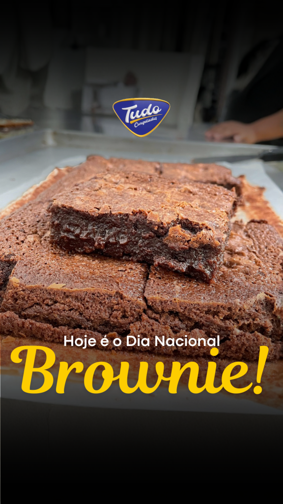 Brownie. Hoje é o Dia Nacional do Brownie! E é claro que a Tudo Congelados tem o brownie perfeito pra comemorar do jeito mais gostoso possível!