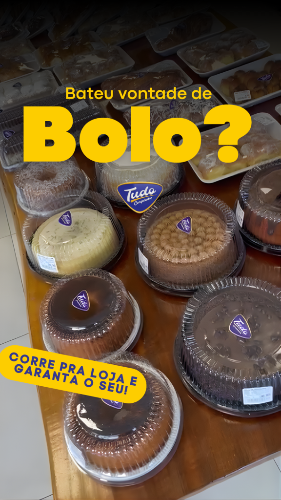 Bolos para o seu lanche Na Tudo Congelados, tem o sabor perfeito pra deixar seu lanche ainda mais gostoso!
