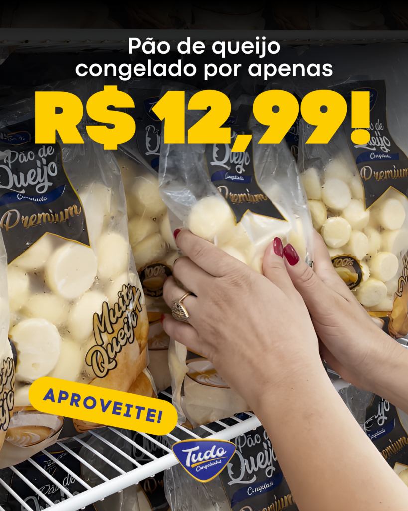 Pão de queijo congelado a 12,99